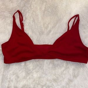 Red bathing suit top